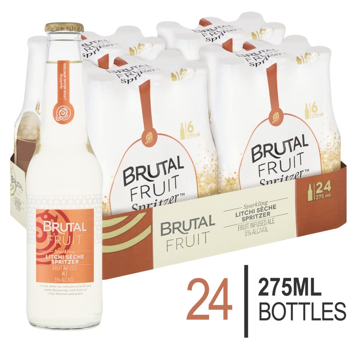 Brutal Fruit Litchi Sèche Spritzer (Case) 24 Bottles