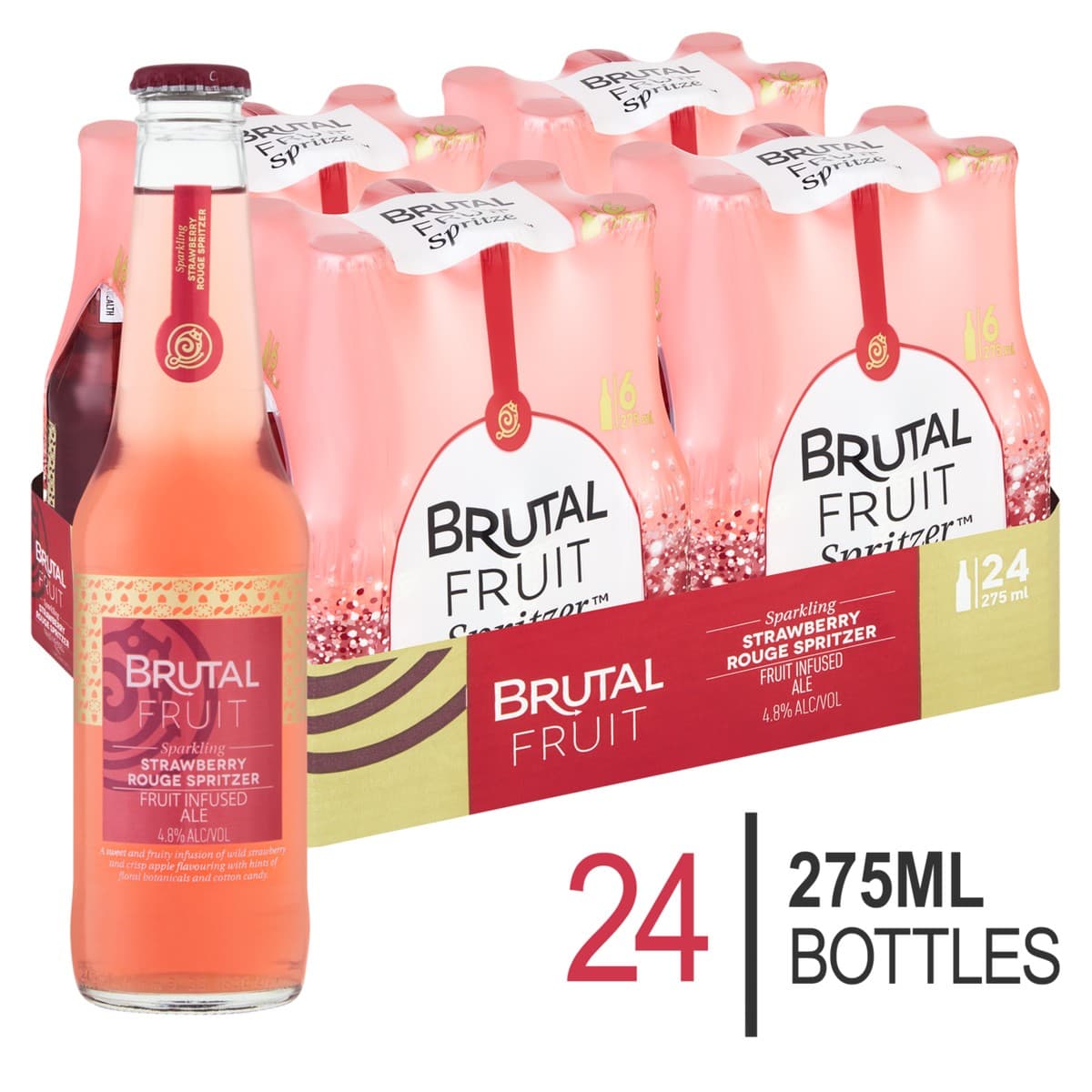 Brutal Fruit Strawberry Rouge Spritzer (Case) 24 Bottles